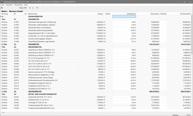 Vergabe: Angebotsprüfung